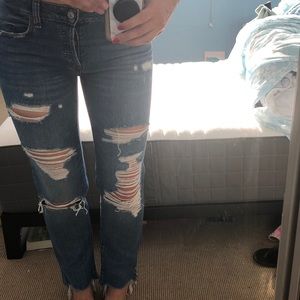 Abercrombie & Fitch Ripped Boyfriend Jeans